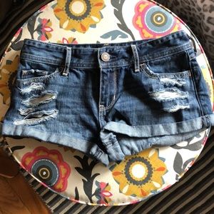 Hollister tipped jeans shorts